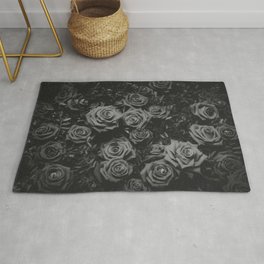 The Roses (Black and White) Rug
