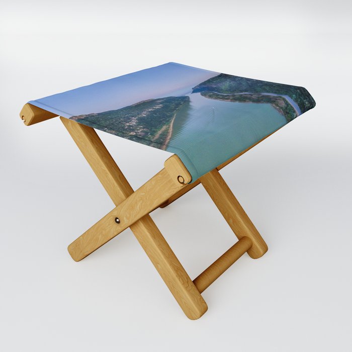 Travel down the N'taba River panorama Folding Stool