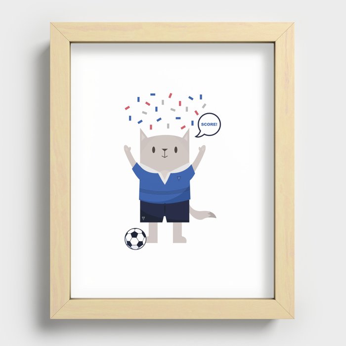 Sports Cat Recessed Framed Print