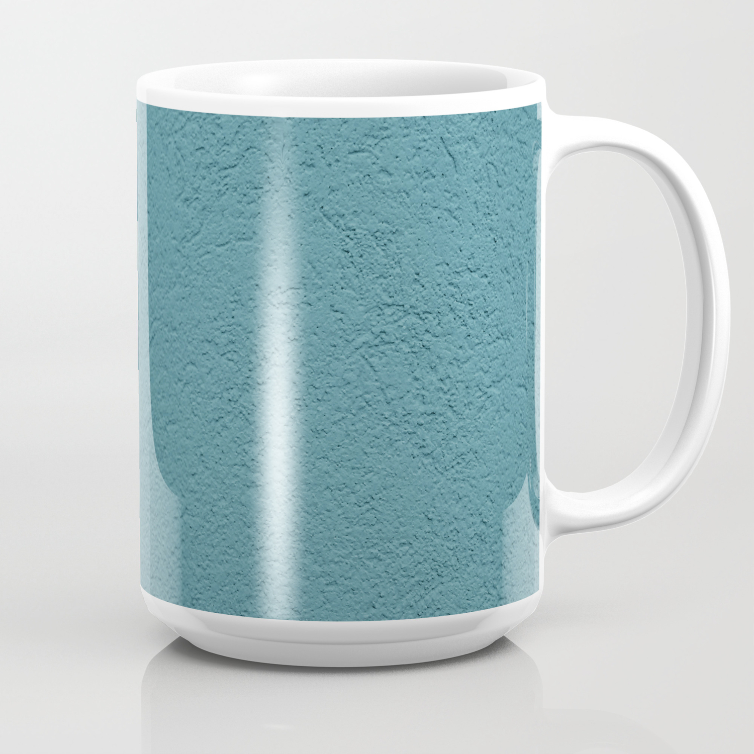 Abstract Solid Color Turquoise Wall Texture Coffee Mug By