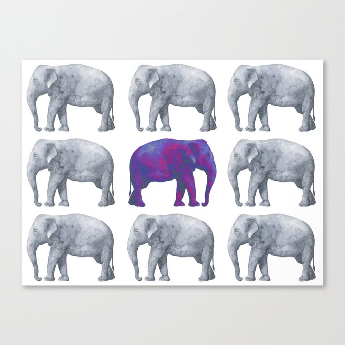 Elephants II Canvas Print