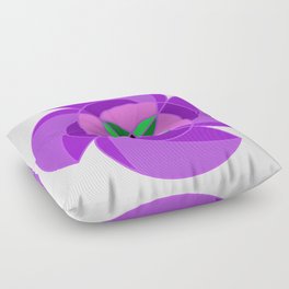 Purple Flower Blossom Wheel Floor Pillow