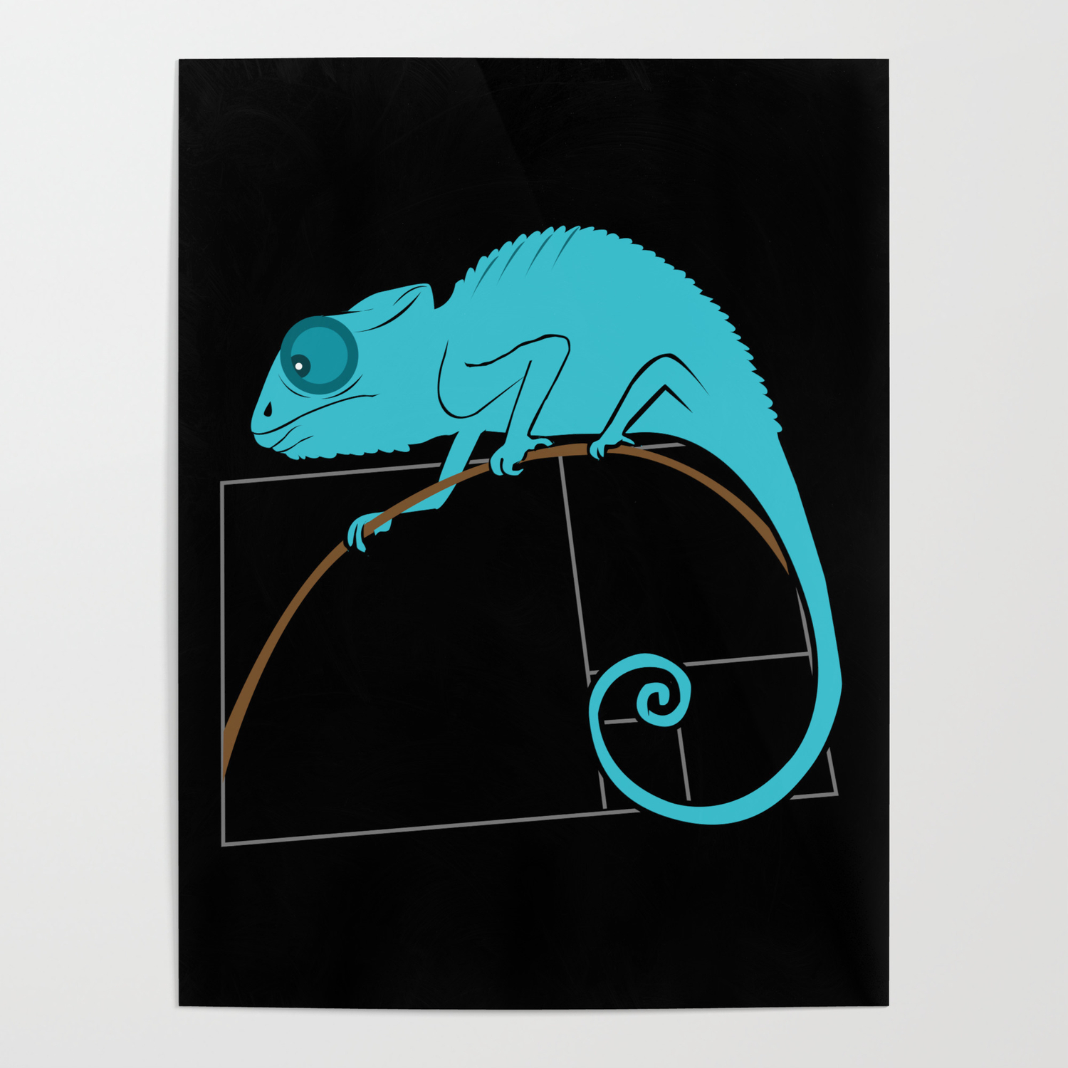 Fibonacci Sequence Golden Ratio Spiral Gift Poster by Alex211 | Society6