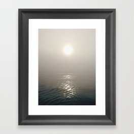 Morning Sunrise on Foggy Bay Framed Art Print