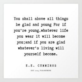 Ee Cummings Art Prints For Any Decor Style Society6
