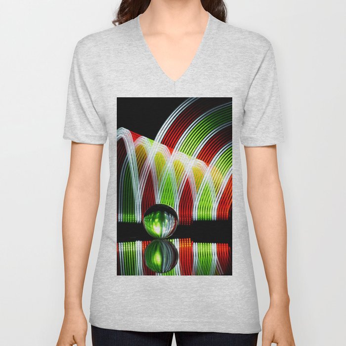 Crystal and Colors abstract painting wall decor V Neck T Shirt