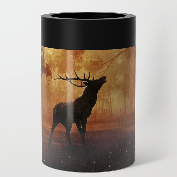Elk in a Forest Can Cooler