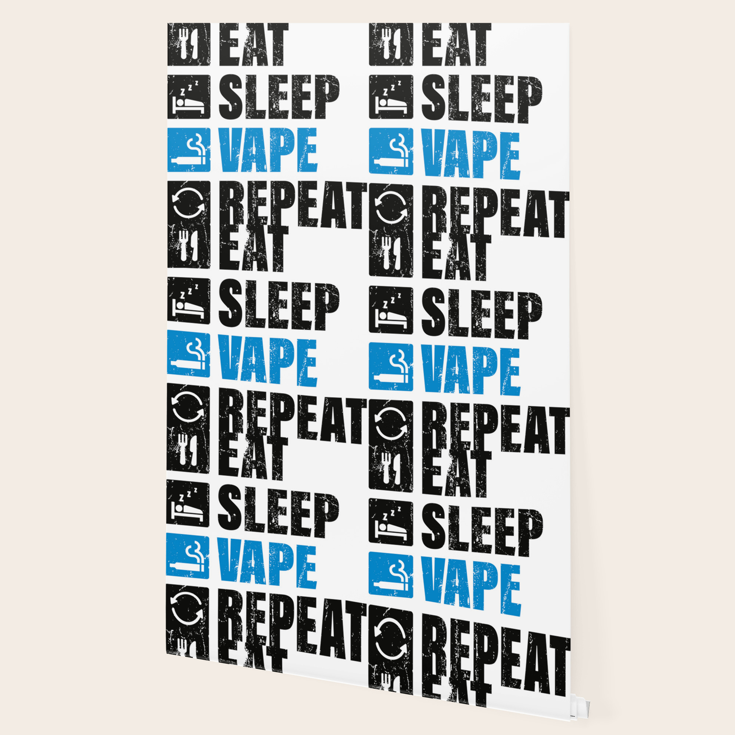 Eat Sleep Vape Repeat Funny Vaping Wallpaper By Space Fox Society6