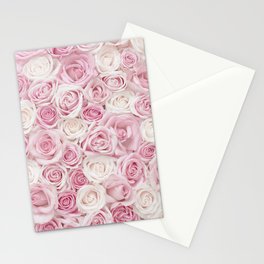 Pink Roses Stationery Cards