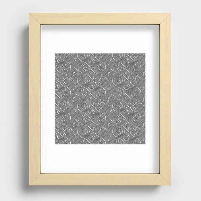 Silver-Waves Recessed Framed Print