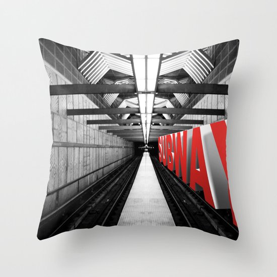 LA subway Throw Pillow