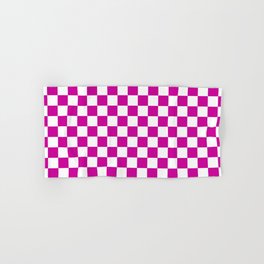 Checkerboard Pattern - magenta Hand & Bath Towel