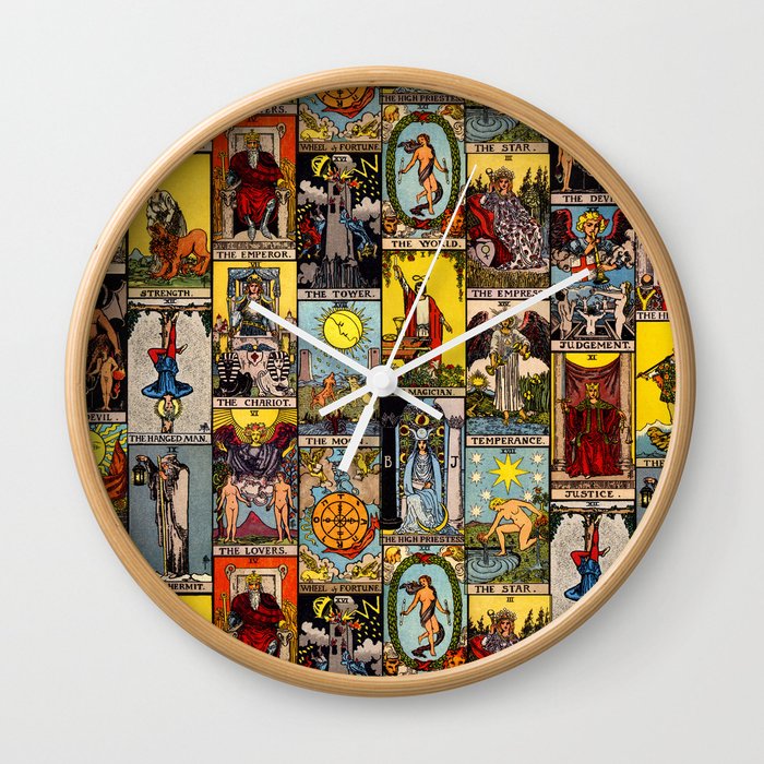 Major Arcana of the Tarot Patchwork Design Wall Clock