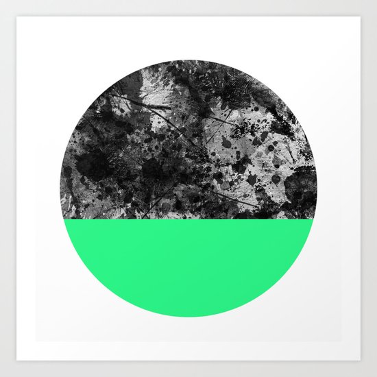 Bathing Moon (In Green) Art Print