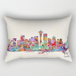 Seattle Washington skyline Rectangular Pillow