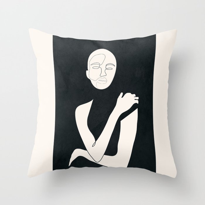 Composed Line Moment 04 Throw Pillow