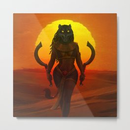 Sekhmet Metal Print | Game, Woman, African, Goddess, Egyptian, Desert, Lion, Scifi, Female, Concept 
