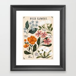 Wild Flowers ~ vol2.  vintage inspired botanical Framed Art Print
