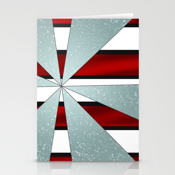 4Shades Glass: Red B/W Reverse Stationery Cards