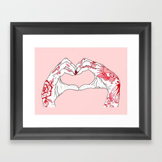 I Heart You Framed Art Print