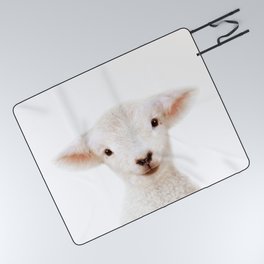 Baby Lamb, Farm Animals, Art for Kids, Baby Animals Art Print By Synplus Picnic Blanket