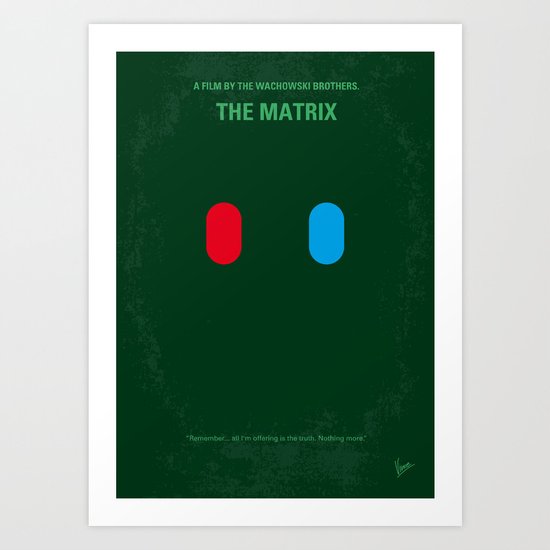 No093 My The Matrix minimal movie poster Art Print