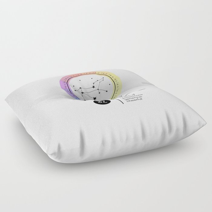 Leo Zodiac | Color Wheel Floor Pillow