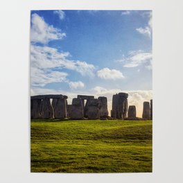 Stonehenge and clear skies. Poster