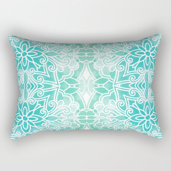 Water Mandala Rectangular Pillow