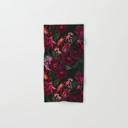 Vintage & Shabby Chic - Night Botanical Flower Roses Garden Hand & Bath Towel