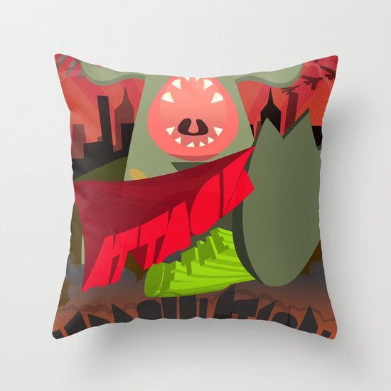 Attack of my Imagination Throw Pillow