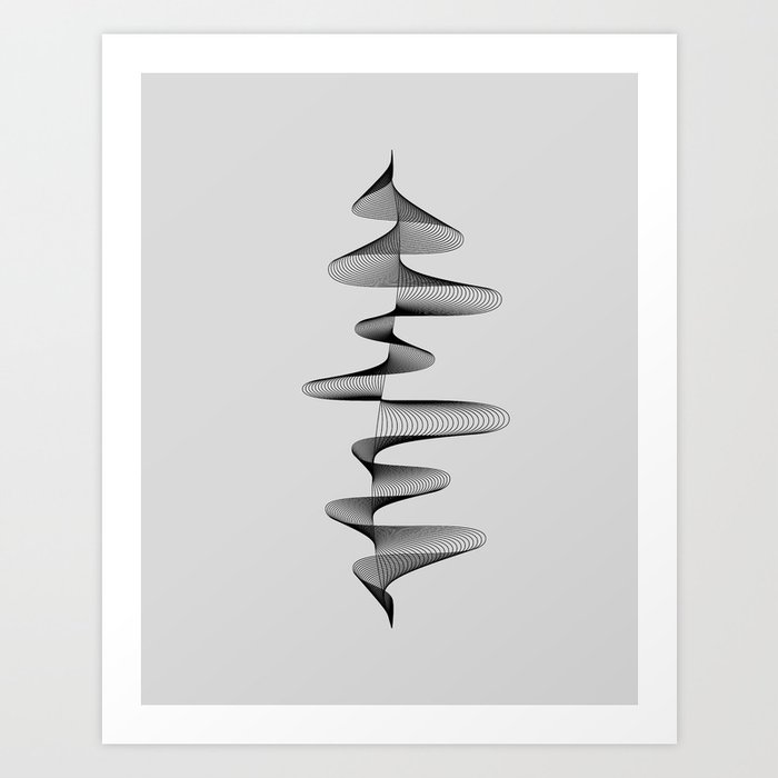 Abstract 80s Soundwave Art Music Audio Black And White Musical