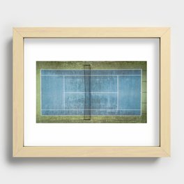 Aerial Tennis Court Recessed Framed Print