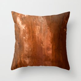 copper , metal background Throw Pillow