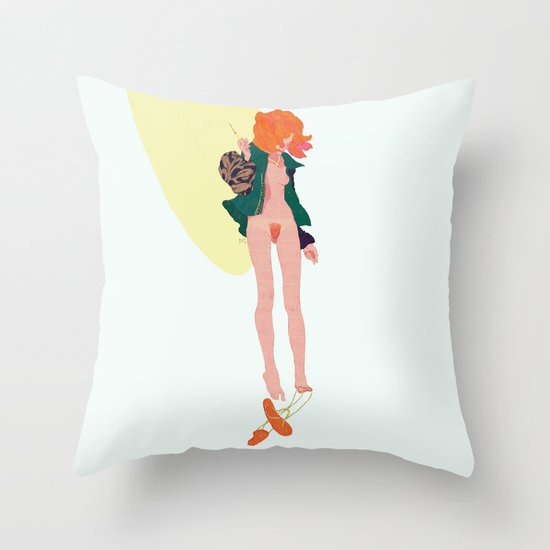 Longcat Throw Pillow