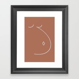 Happy Belly Line Art Framed Art Print