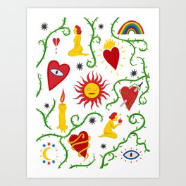 hearts & other sacred things 2 Art Print