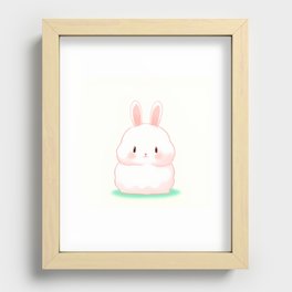 Cute fluffy bunny Recessed Framed Print