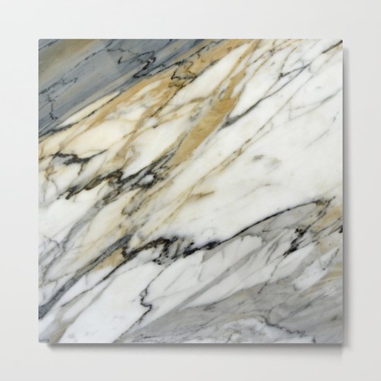 Carrara Marble Metal Print