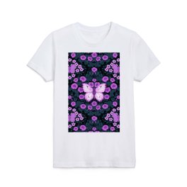 Butterflies and flowers symmetry Kids T Shirt