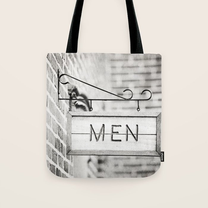 Men Bathroom Sign Men S Restroom Tote Bag By Carolyncochrane Society6