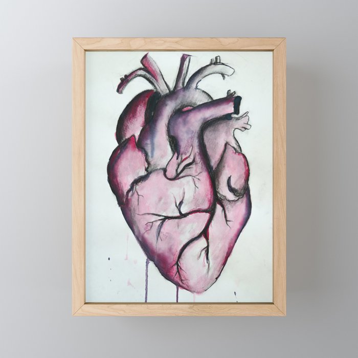 ANATOMICAL HEART Framed Mini Art Print