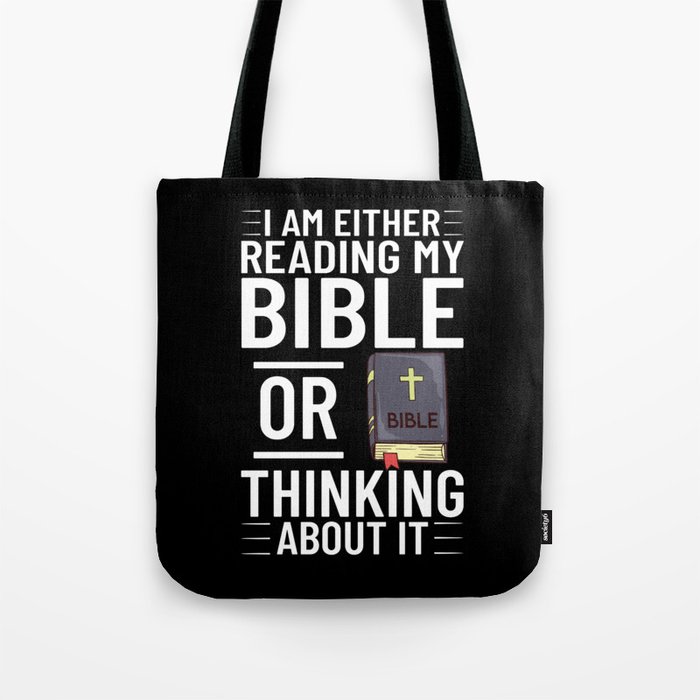 Jesus Bible Cross Nazareth Study Quotes Tote Bag