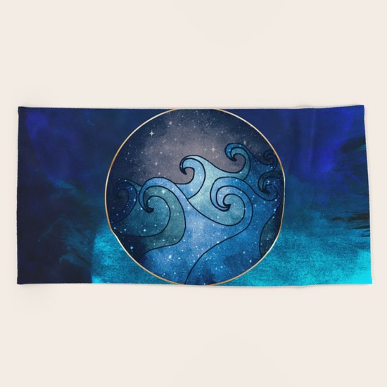 Waves Beach Towel