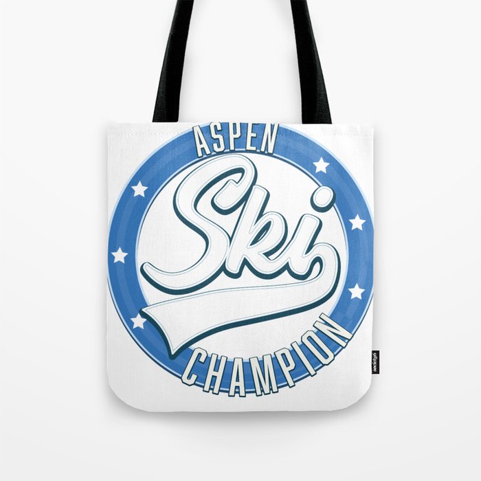 Aspen ski champion logo. Tote Bag