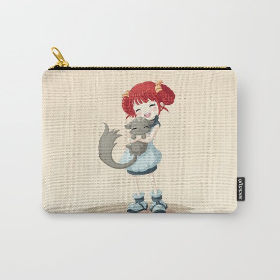 Girl and a Cat Carry-All Pouch