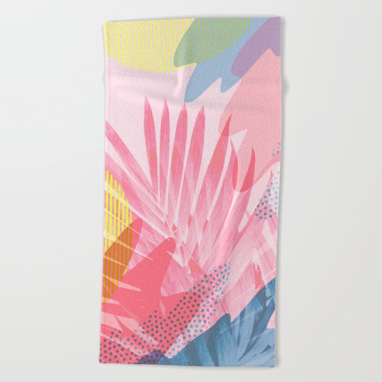 Pastel Jungle Beach Towel