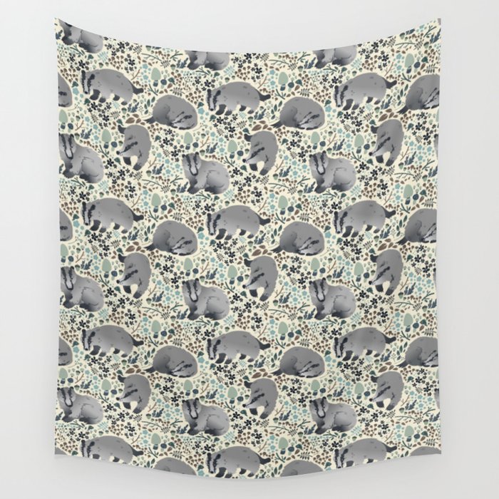 Badger pattern Wall Tapestry