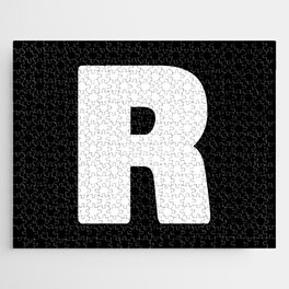 R (White & Black Letter) Jigsaw Puzzle