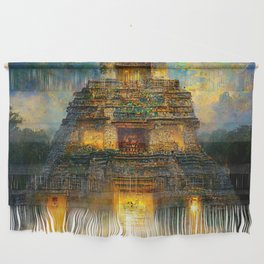 Ancient Mayan Temple Wall Hanging